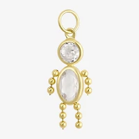 10K Gold April Birthstone Babies Boy Charm
