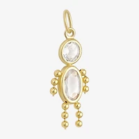 10K Gold April Birthstone Babies Boy Charm