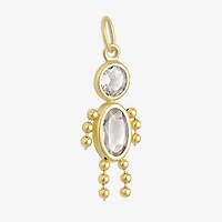 10K Gold April Birthstone Babies Boy Charm