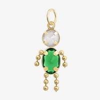 10K Gold May Birthstone Babies Boy Charm