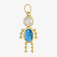 10K Gold December Birthstone Babies Boy Charm