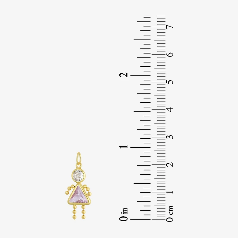 10K Gold June Birthstone Babies Girl Charm