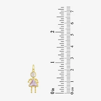 10K Gold June Birthstone Babies Girl Charm