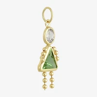 10K Gold August Birthstone Babies Girl Charm