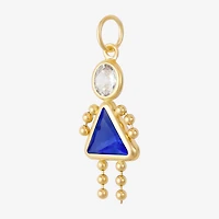 10K Gold September Birthstone Babies Girl Charm