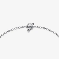 Womens Sterling Silver Heart 18 Inch Pendant Necklace