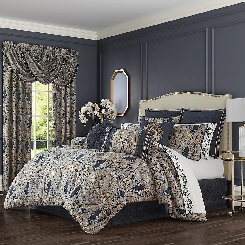 Queen Street Lakeview Indigo 4-pc. Jacquard Extra Weight Comforter Set