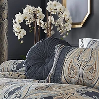 Queen Street Lakeview Indigo Round Throw Pillow