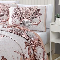 Caribbean Joe Coastal Print 3-pc. Quilt Set