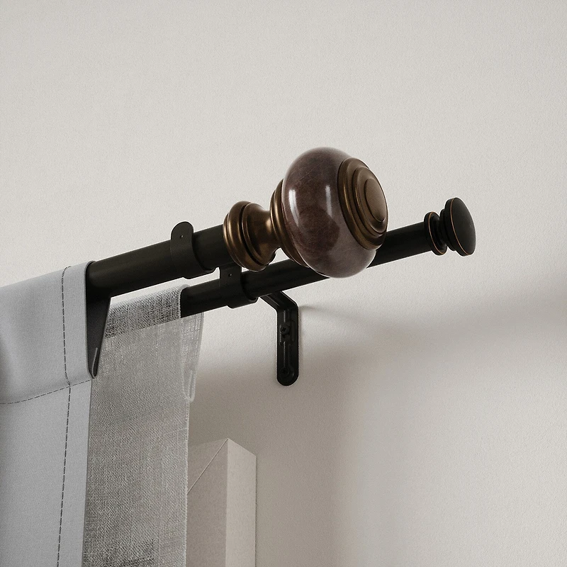 Umbra Marble Knob Double Curtain Rod