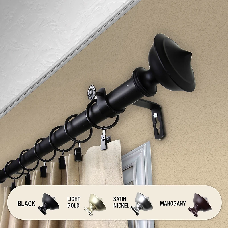 Rod Desyne Leopold 1" Adjustable Curtain