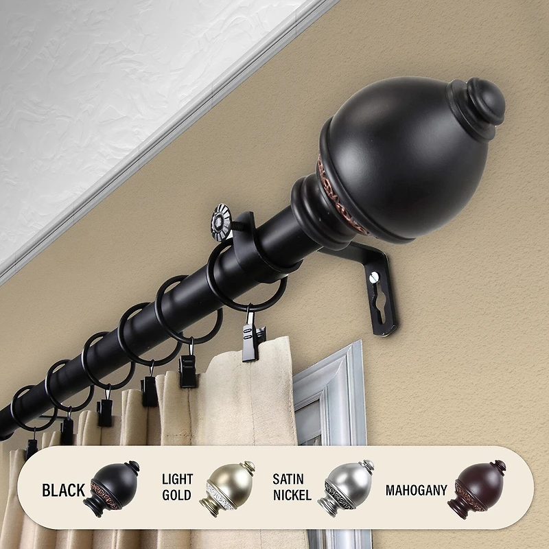 Rod Desyne Ramona 1" Adjustable Curtain