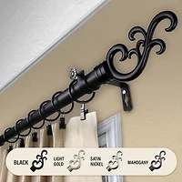 Rod Desyne Madeline 1" Adjustable Curtain