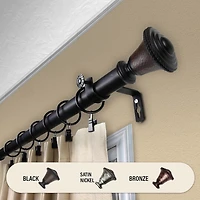 Rod Desyne Kingsley 1 Adjustable Curtain