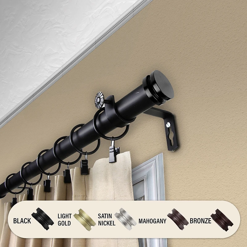 Rod Desyne Bun 1 Adjustable Curtain