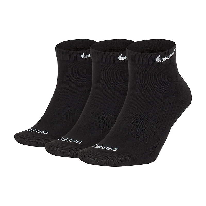 Nike Everday Plus Cushioned Unisex Adult Breathable Multi-Pack 3 Pair Low Cut Socks