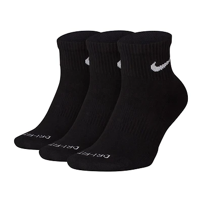 Nike Everyday Plus Cushioned Unisex Adult Breathable Multi-Pack Pair Quarter Ankle Socks