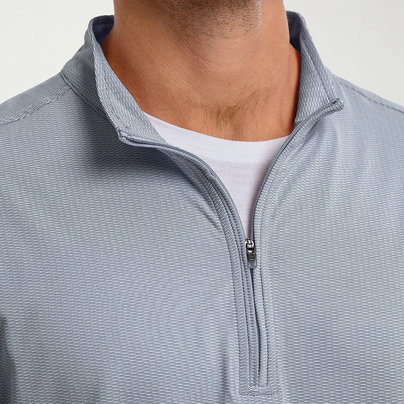 Antigua Mens Mock Neck Long Sleeve Active Quarter-Zip Pullover
