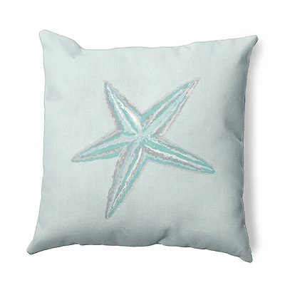 Starfish Square Throw Pillow