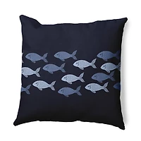 Fish Line Square Throw Pillow
