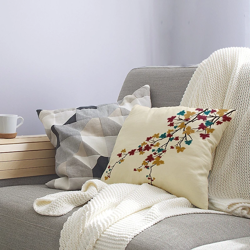 Maple Hues Square Throw Pillow
