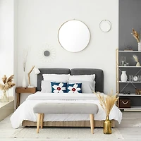Big Flower Square Throw Pillow
