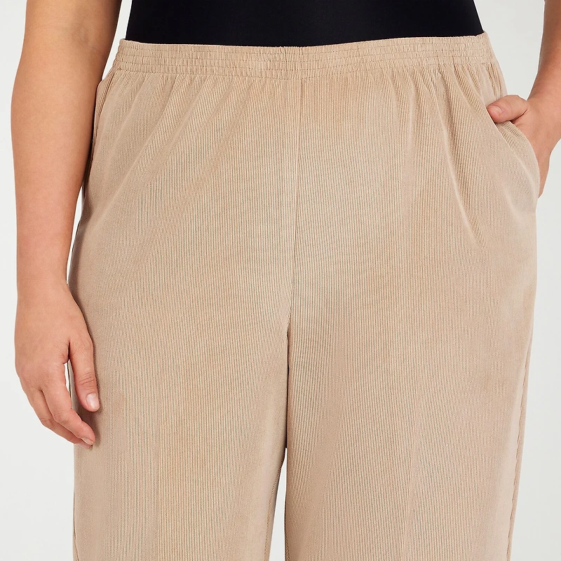 Alfred Dunner Classics Womens Straight Corduroy Pant