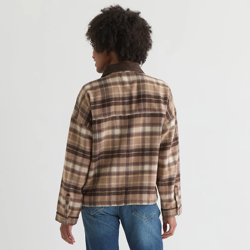 Arizona Womens Juniors Midweight Shirt Jacket