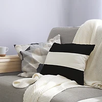 Wide Stripe Square Throw Pillow