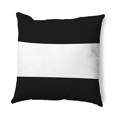 Wide Stripe Square Throw Pillow