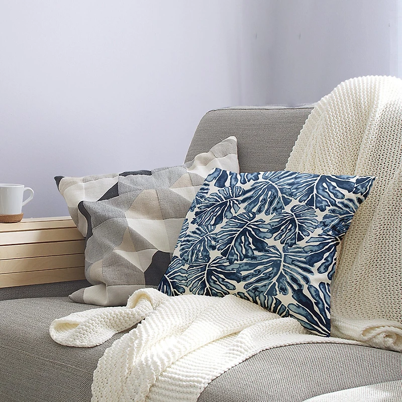 Palm Leaves Square Throw Pillow