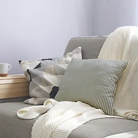 Ticking Stripe Square Throw Pillow