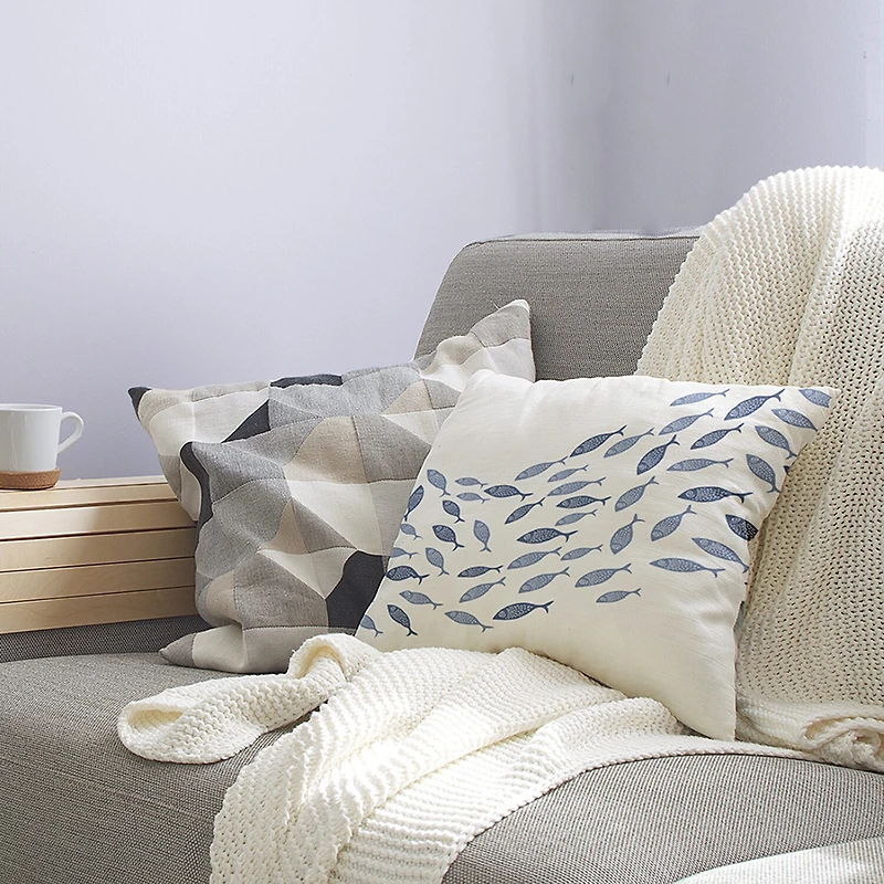 Escuela Square Throw Pillow