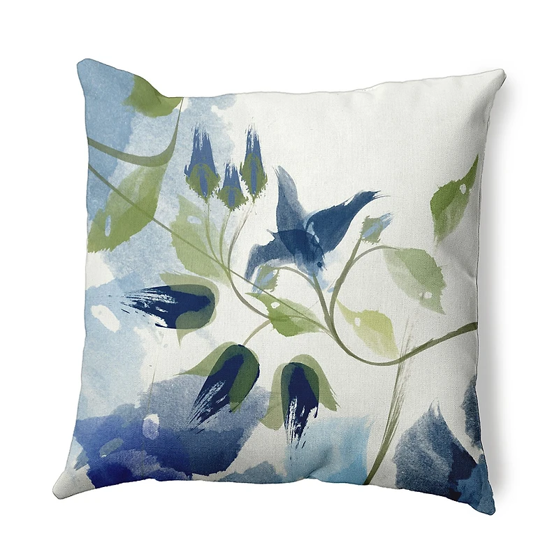 Windy Bloom Square Throw Pillow