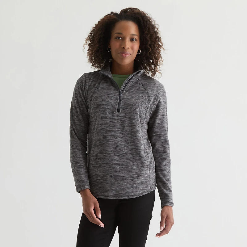 St. John's Bay Womens Long Sleeve Quarter-Zip Pullover