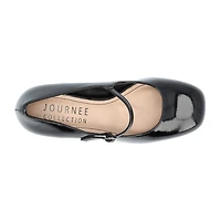 Journee Collection Okenna Womens Square Closed Toe Block Heel Pumps