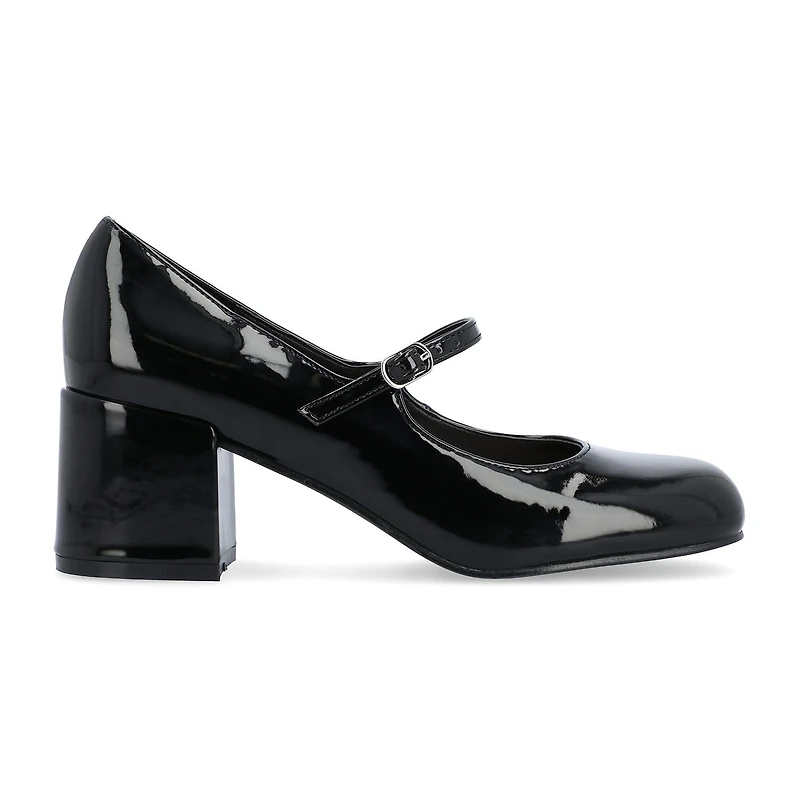 Journee Collection Okenna Womens Square Closed Toe Block Heel Pumps