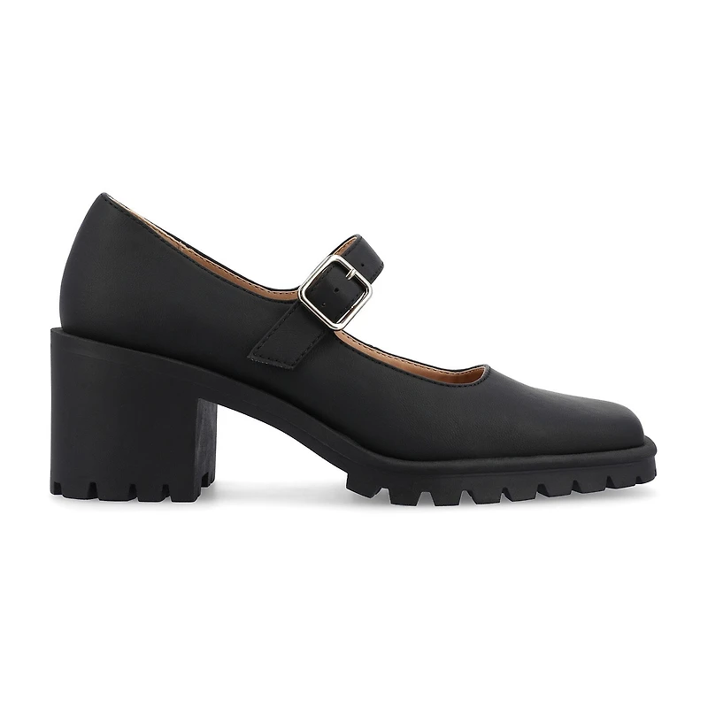 Journee Collection Gladys Womens Square Closed Toe Block Heel Pumps