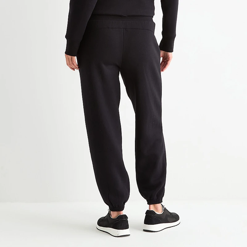 Xersion Womens Drawstring Waist Cuffed Mid Rise Regular Fit Tall Fleece Active Jogger Pant
