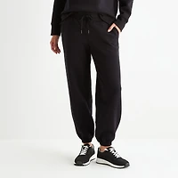 Xersion Womens Drawstring Waist Cuffed Mid Rise Regular Fit Tall Fleece Active Jogger Pant