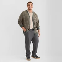 Stylus Mens V Neck Long Sleeve Button Open Front Big and Tall Cardigan