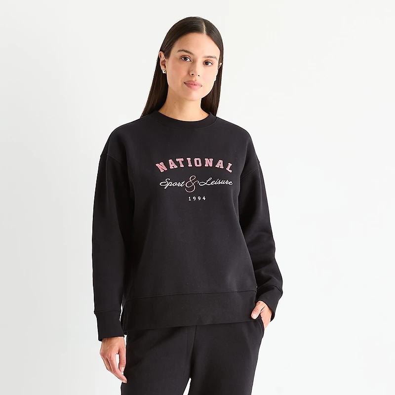 Xersion Womens Crew Neck Long Sleeve Sweatshirt