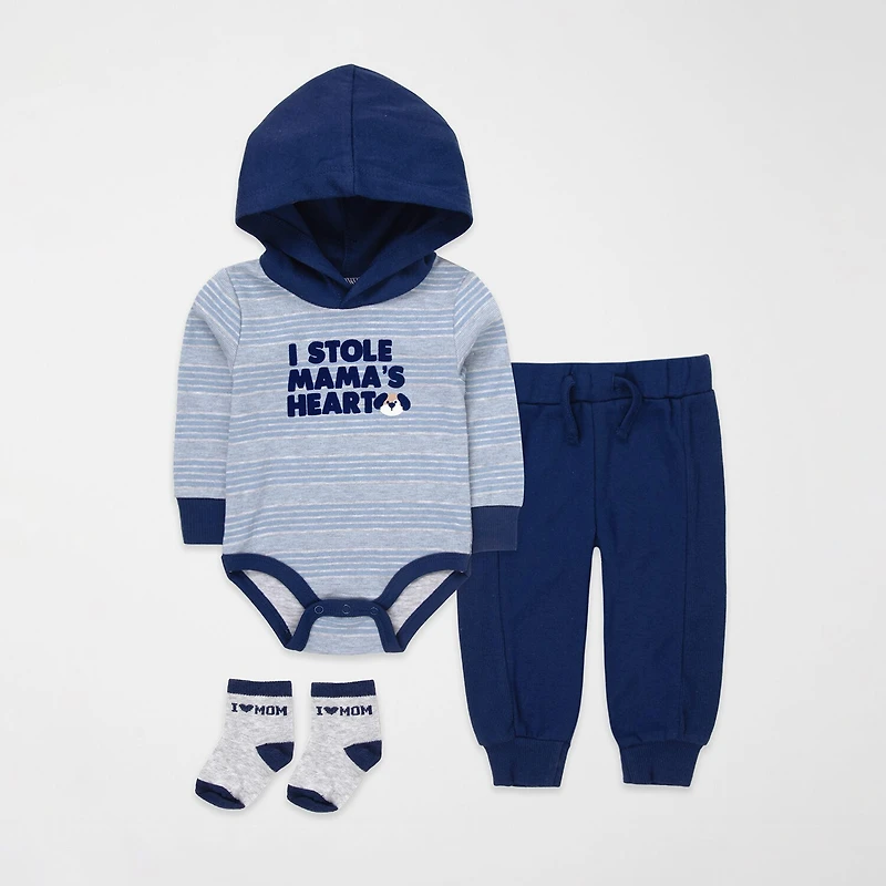Baby Essentials Boys 3-pc. Clothing Set
