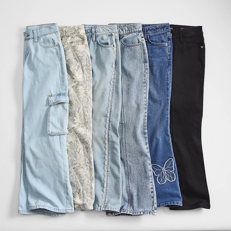 Thereabouts Little & Big Kid Girls Mid Rise Wide Leg Jean
