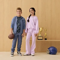 Xersion Scuba Little & Big Kid Girls Mid Rise Straight Regular Fit Pull-On Pant