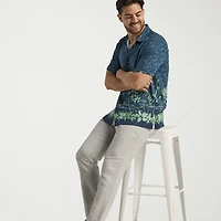 Cubavera Mens Short Sleeve Regular Fit Button-Down Shirt