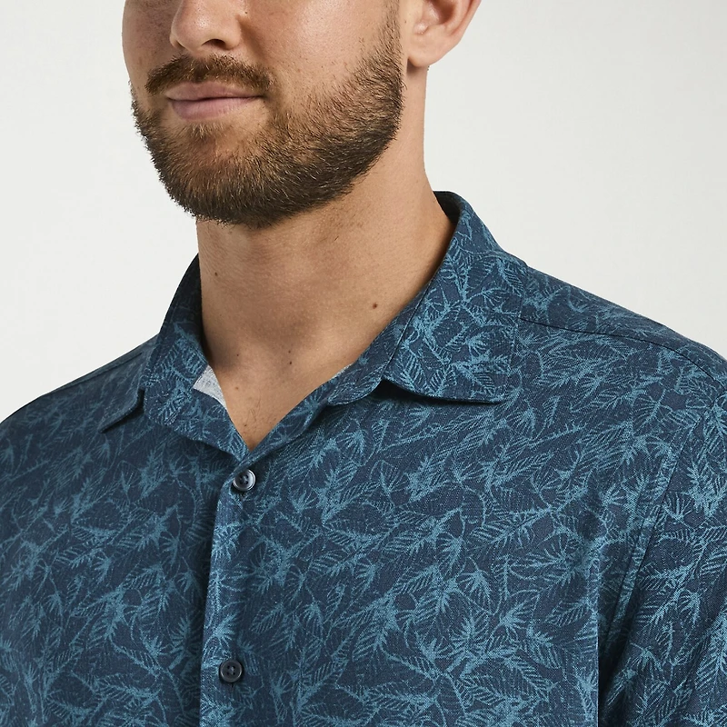 Cubavera Mens Short Sleeve Regular Fit Button-Down Shirt