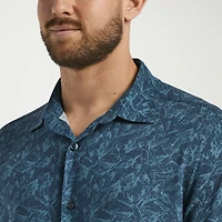 Cubavera Mens Short Sleeve Regular Fit Button-Down Shirt
