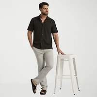 Cubavera Mens Short Sleeve Regular Fit Button-Down Shirt