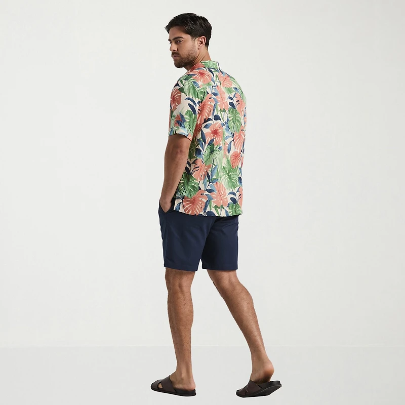 Cubavera Mens Short Sleeve Regular Fit Button-Down Shirt